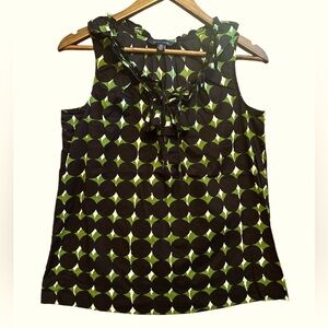 TOMMy HiLFIGER cotton, ruffle neck tank, size S/P